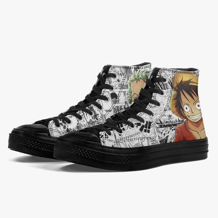 One Piece Luffy X Roronoa Zoro A-Star High Anime Shoes _ One Piece _ Ayuko