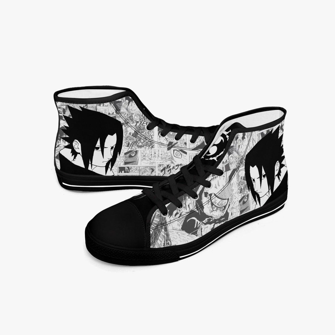 Naruto Shippuden Sasuke Uchiha A-Star Mid Anime Shoes _ Naruto _ Ayuko