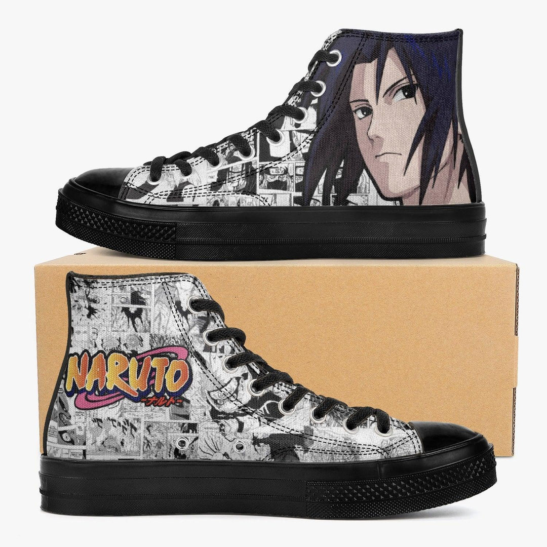 Naruto Shippuden Sasuke Uchiha Manga A-Star High Anime Shoes _ Naruto _ Ayuko