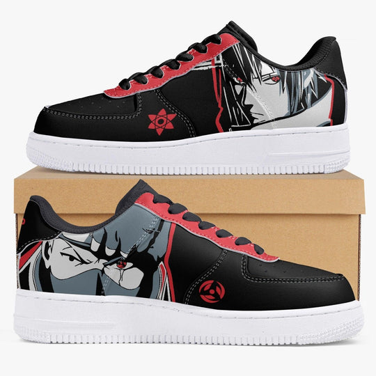 Naruto Shippuden Sharingan Black/Red Air F1 Low Anime Shoes _ Naruto _ Ayuko