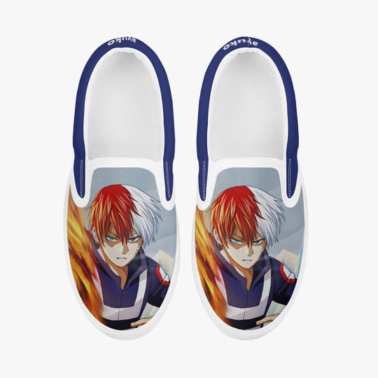 My Hero Academia Todoroki Kids Slip Ons Anime Shoes _ My Hero Academia _ Ayuko