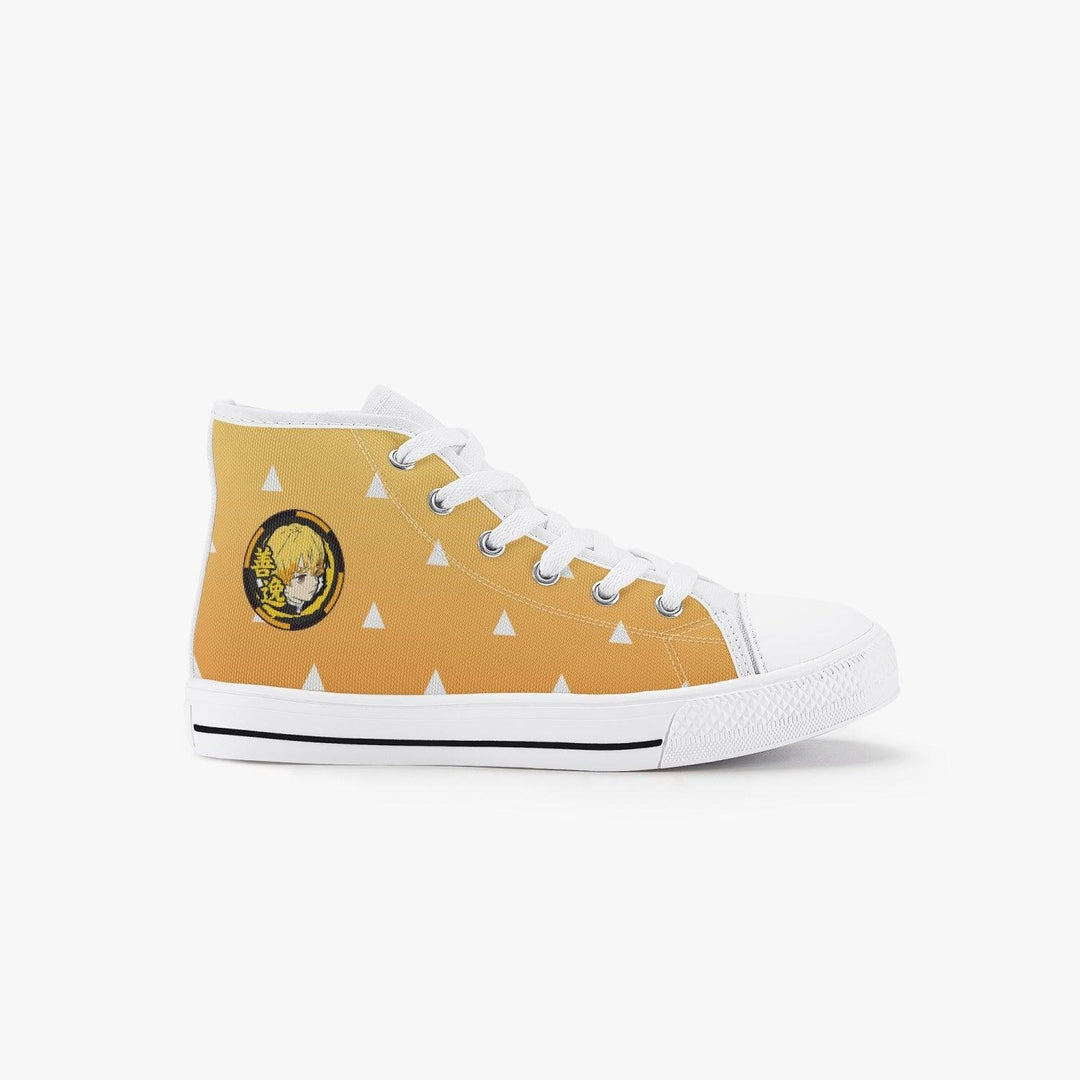 Demon Slayer Zenitsu Agatsuma Kid’s High-Top Canvas Anime Shoes _ Demon Slayer _ Ayuko