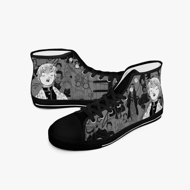 Demon Slayer Zenitsu Agatsuma Manga A-Star Mid Anime Shoes _ Demon Slayer _ Ayuko